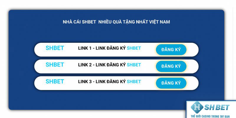 Link đăng ký Shbet mới cập nhật 2024